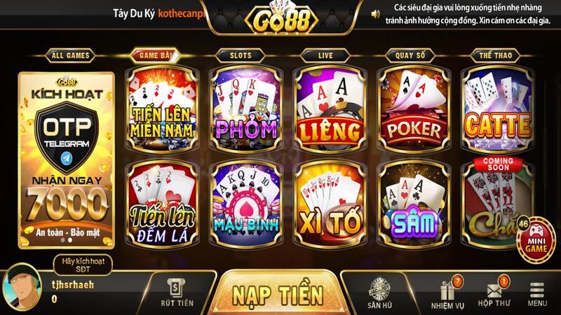 Game bài đổi thưởng Go88