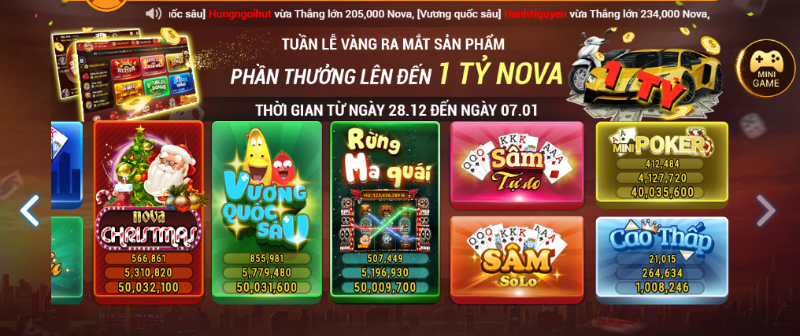 Kho game chuyên nghiệp được đổi mới thường xuyên