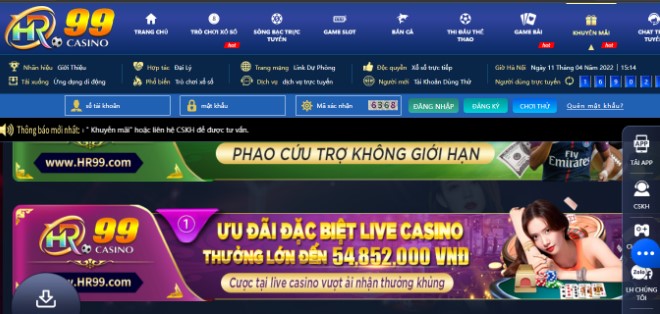  HR99 nhà cái trực tuyến thấp nhất Châu Á