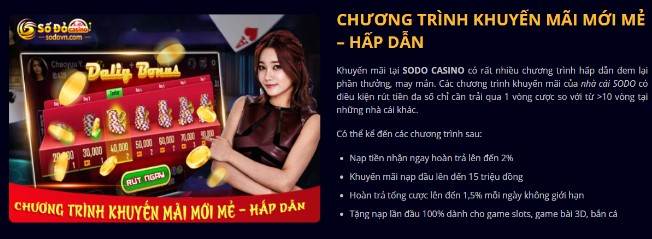 Khuyến mãi tại SODO CASINO