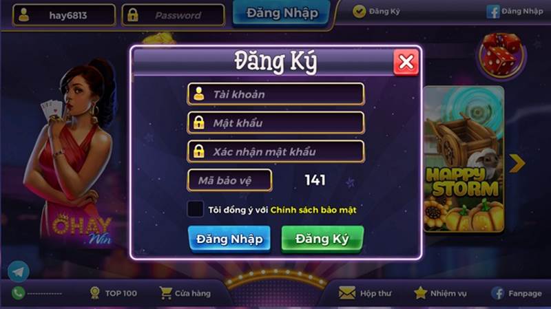 Hướng dẫn đăng ký tài khoản game đổi thưởng