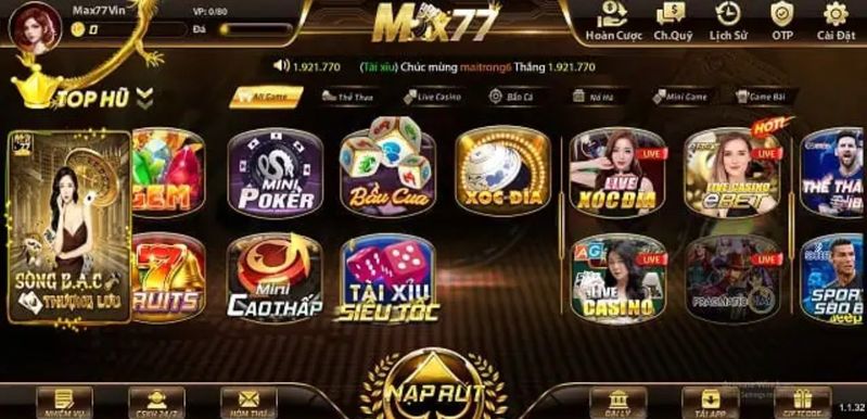 Kho game tại Max77 Vin