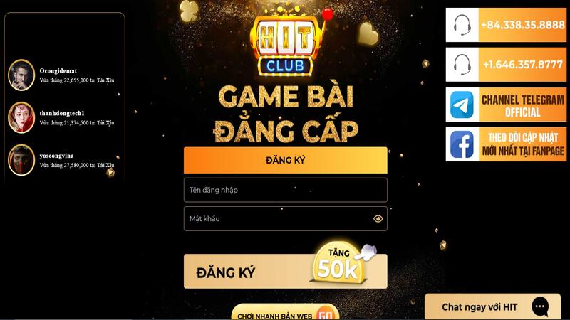 Đăng ký Hit Club dễ dàng