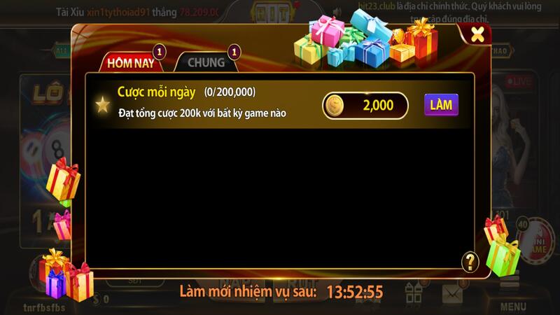 Khuyến mãi tại cổng game Hit Club