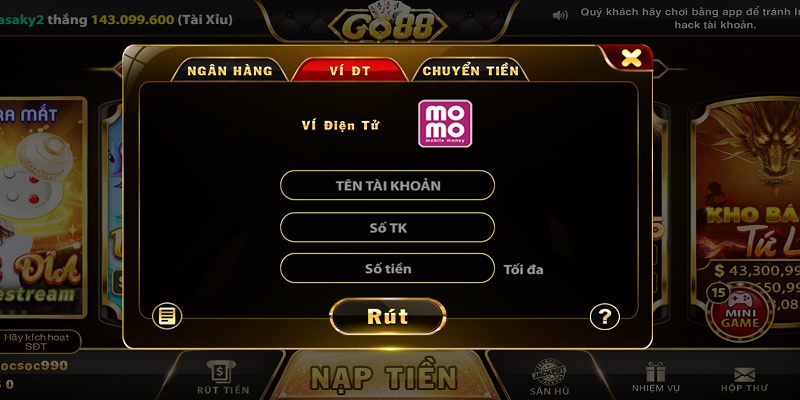 Hướng dẫn rút tiền Go88 nhanh chóng, uy tín nhất 2023